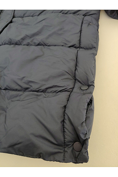 ONLY Černá dlouhá prošívaná zimní bunda s kapucí puffer Velikost S | ONLY | obrázek 3