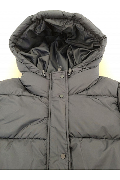 ONLY Černá dlouhá prošívaná zimní bunda s kapucí puffer Velikost S | ONLY | obrázek 6