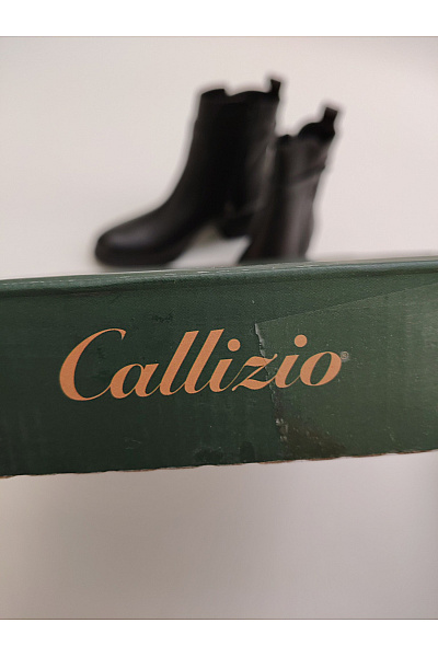 Callizio Černé kotníkové boty na podpatku se zipem a páskem Vel. EU 38 | Callizio | obrázek 11