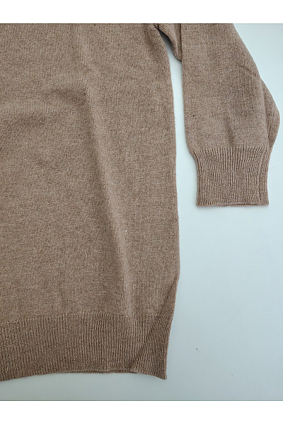 PERFECT CASHMERE Dámský hnědý kašmírový pulovr basic Velikost M | PERFECT CASHMERE | obrázek 3
