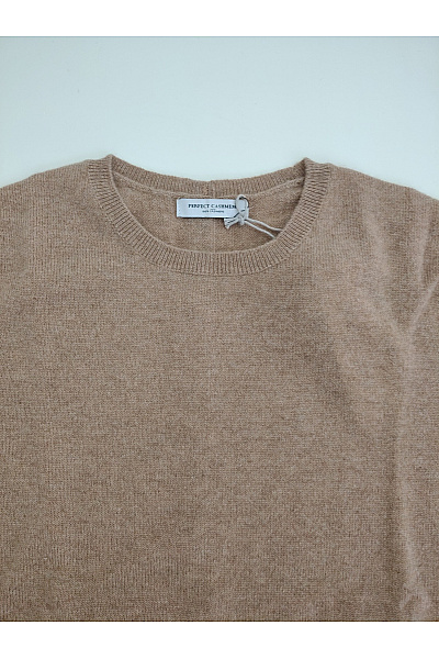 PERFECT CASHMERE Dámský hnědý kašmírový pulovr basic Velikost M | PERFECT CASHMERE | obrázek 4