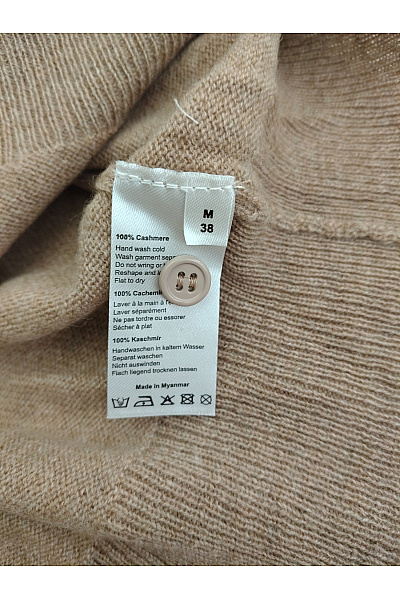 PERFECT CASHMERE Dámský hnědý kašmírový pulovr basic Velikost M | PERFECT CASHMERE | obrázek 6