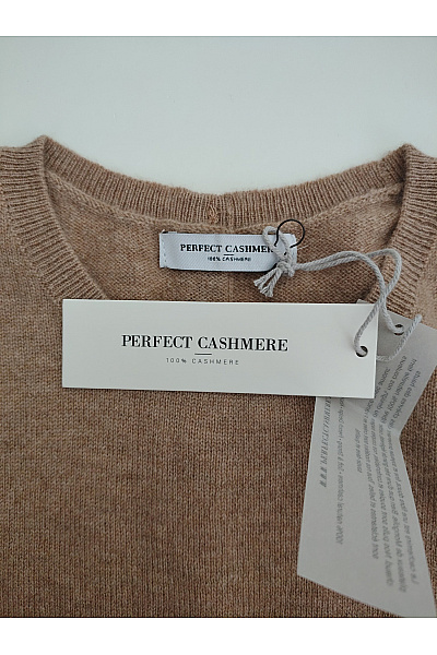 PERFECT CASHMERE Dámský hnědý kašmírový pulovr basic Velikost M | PERFECT CASHMERE | obrázek 7