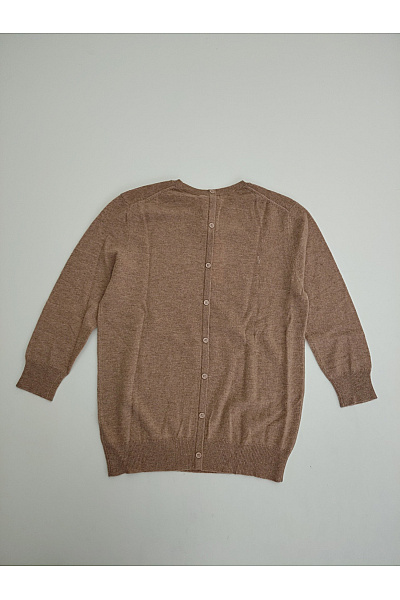 PERFECT CASHMERE Dámský hnědý kašmírový pulovr basic Velikost M | PERFECT CASHMERE | obrázek 9