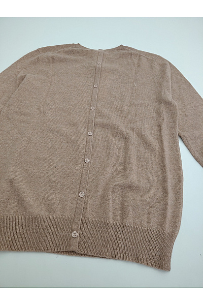 PERFECT CASHMERE Dámský hnědý kašmírový pulovr basic Velikost M | PERFECT CASHMERE | obrázek 10