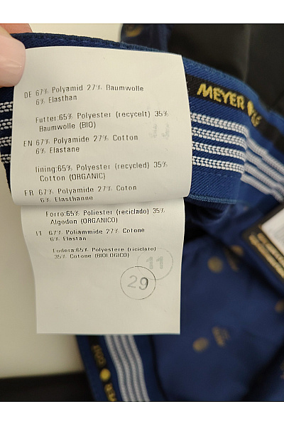 Mey Pánské černé chinos kalhoty rovné Vel. 38/34 | mey | obrázek 6
