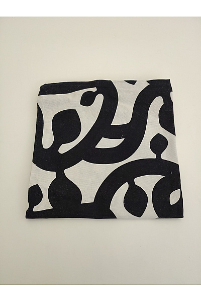 Černobílý bavlněný povlak na polštář s rostlinným vzorem Velikost 65x65 cm | Unimoda | obrázek 2