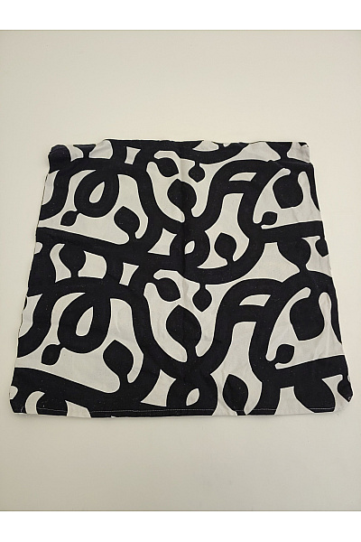 Černobílý bavlněný povlak na polštář s rostlinným vzorem Velikost 65x65 cm | Unimoda | obrázek 4