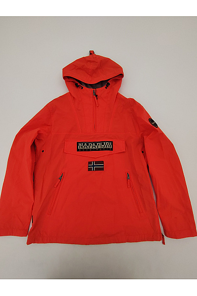 NAPAPIJRI Pánská oranžová větrová bunda anorak s kapucí přes hlavu Velikost XL | NAPAPIJRI | obrázek 2