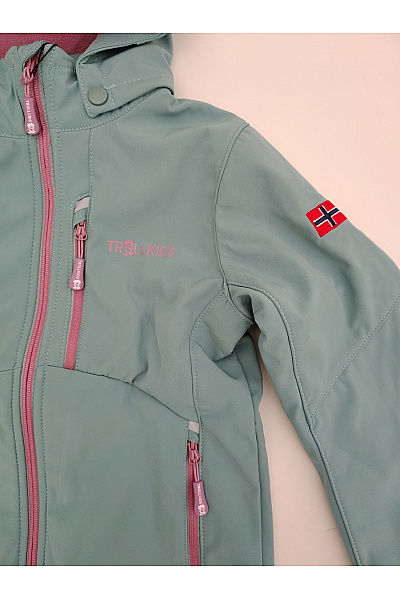 TROLLKIDS Dívčí softshellová outdoor bunda khaki | TROLLKIDS | obrázek 5