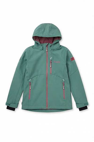 TROLLKIDS Dívčí Softshellová Outdoor Bunda Khaki