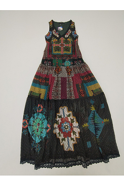 DESIGUAL Barevné boho maxi šaty bez rukávů s výšivkou Velikost EU 36 | DESIGUAL | obrázek 2
