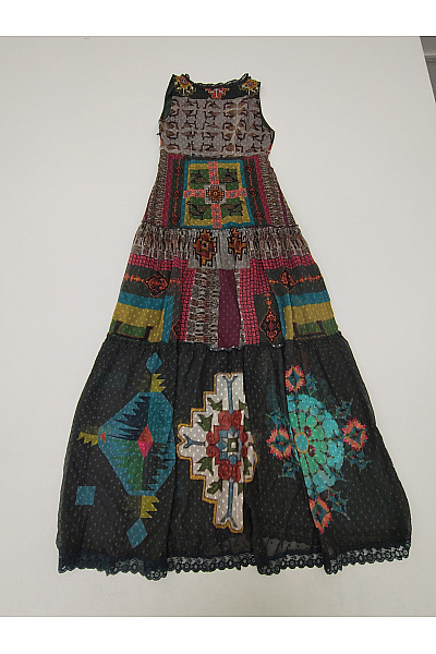 DESIGUAL Barevné boho maxi šaty bez rukávů s výšivkou Velikost EU 36 | DESIGUAL | obrázek 8