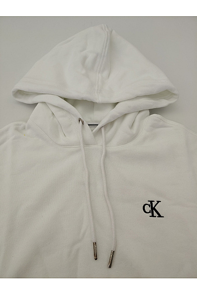 Calvin Klein Bílá dámská mikina s kapucí přes hlavu | Calvin Klein | obrázek 5