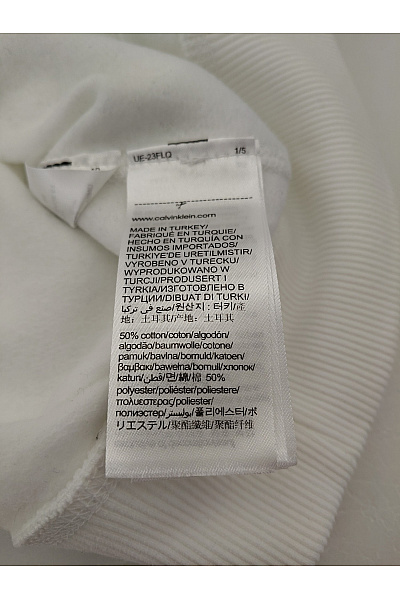 Calvin Klein Bílá dámská mikina s kapucí přes hlavu | Calvin Klein | obrázek 7