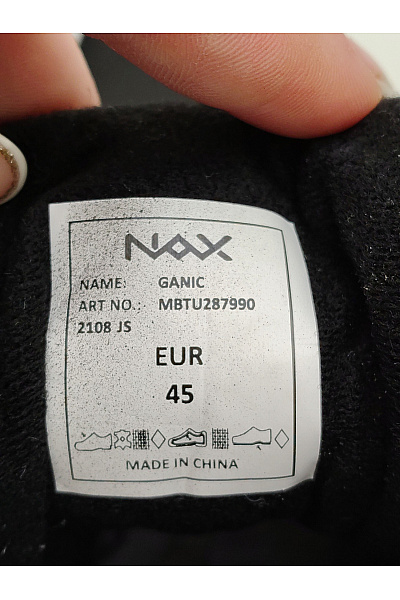 NAX Pánské černé kotníkové šněrovací outdoorové boty Velikost EU 45 | NAX | obrázek 9