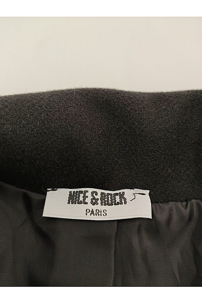 Nice&rock Dámský černý oversized kabát s náplety Vel. XXL | nice&rock | obrázek 8