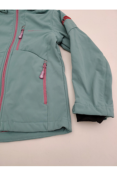 TROLLKIDS Dívčí softshellová outdoor bunda khaki Vel. EU 128 | TROLLKIDS | obrázek 3