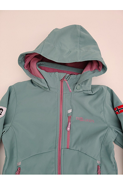 TROLLKIDS Dívčí softshellová outdoor bunda khaki Vel. EU 128 | TROLLKIDS | obrázek 4