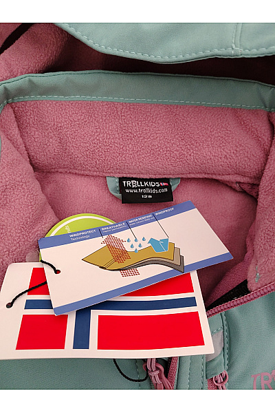 TROLLKIDS Dívčí softshellová outdoor bunda khaki Vel. EU 128 | TROLLKIDS | obrázek 6