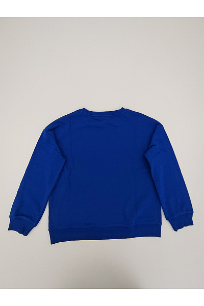Oui Modrá bavlněná pánská mikina s výšivkou oversized Vel. EU 40 | oui | obrázek 8