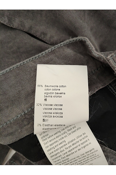 BELOVED Šedé bavlněné manšestrové kalhoty s kapsami Velikost DE 46 K | BELOVED | obrázek 5
