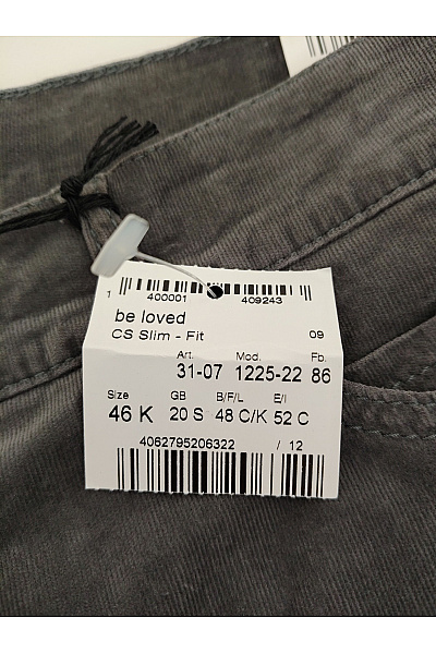 BELOVED Šedé bavlněné manšestrové kalhoty s kapsami Velikost DE 46 K | BELOVED | obrázek 7
