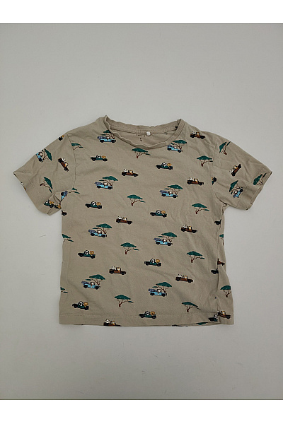 Name It Bavlněné chlapecké tričko khaki s potiskem safari Vel. EU 116 | Name It | obrázek 2