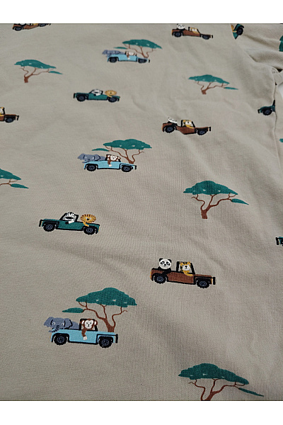 Name It Bavlněné chlapecké tričko khaki s potiskem safari Vel. EU 116 | Name It | obrázek 4
