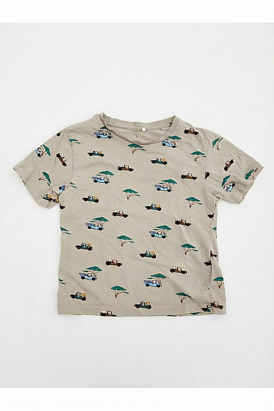 Name It Bavlněné Chlapecké Tričko Khaki S Potiskem Safari Vel. EU 116