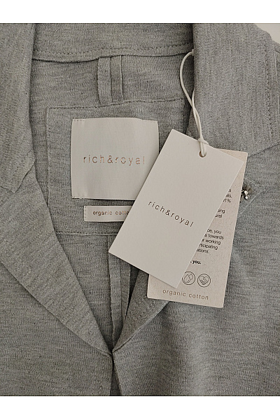 RICH&ROYAL Šedý dámský blejzr vypasovaný ležérní Vel. XS | RICH&ROYAL | obrázek 6