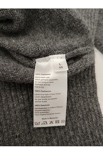 AUTHENTIC Dámský šedý kašmírový rolák basic Vel. L | AUTHENTIC | obrázek 7