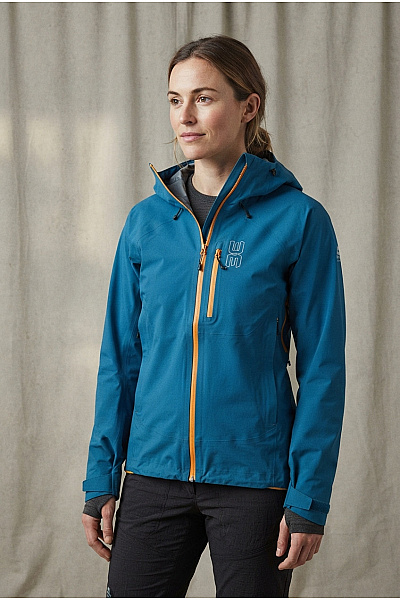 MAC Modrá Sportovní Outdoorová Bunda S Kapucí A Zipem Velikost EU 40