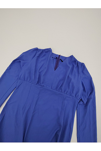 Nife Modré elegantní midi šaty s dlouhým rukávem Velikost EU 44 | Nife | obrázek 6