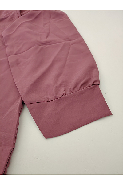 Fialová dámská halenka s dlouhým rukávem a stojáčkem Vel. XXL | Unimoda | obrázek 3
