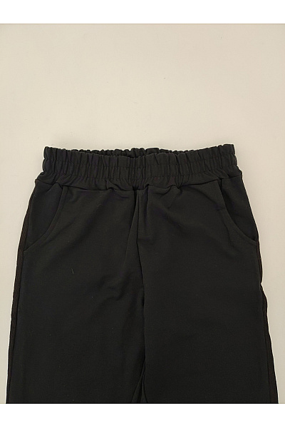 Makadamia Černé bavlněné tepláky jogger s knoflíky Velikost EU 40/42 | Makadamia | obrázek 4