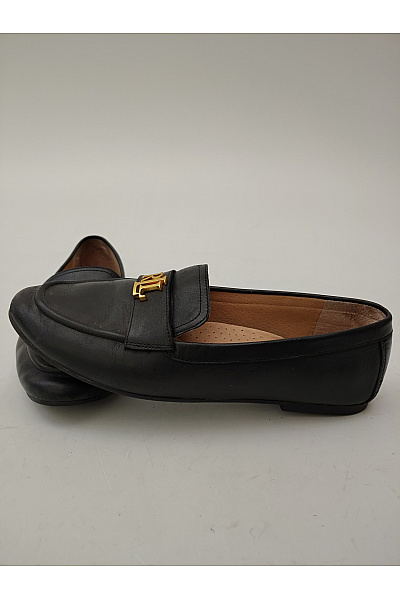 Ralph Lauren Černé kožené polobotky nazouvací elegantní vycházkové Vel. US 8 | Ralph Lauren | obrázek 4