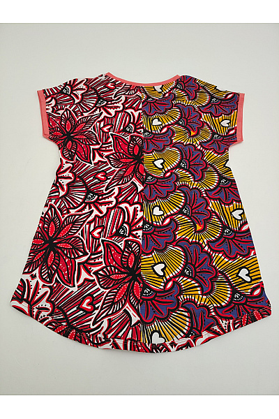DESIGUAL Dívčí bavlněné tričko s potiskem Afriky volné Velikost EU 9/10 | DESIGUAL | obrázek 6