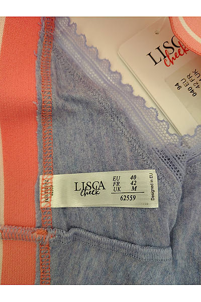 LISCA Dámská modrá tanga s růžovým lemem | LISCA | obrázek 7