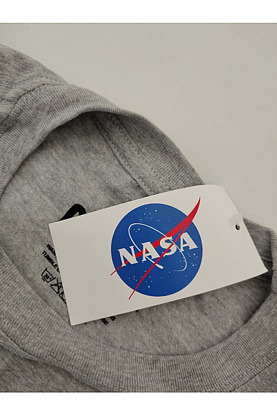 NASA Šedé bavlněné pánské tričko s krátkým rukávem a potiskem Vel. XL | NASA | obrázek 6