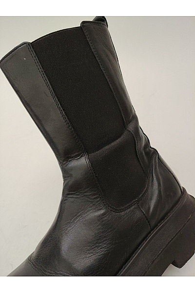 Černé dámské polokozačky na platformě s vysokou podrážkou Vel. EU 41 | Unimoda | obrázek 7