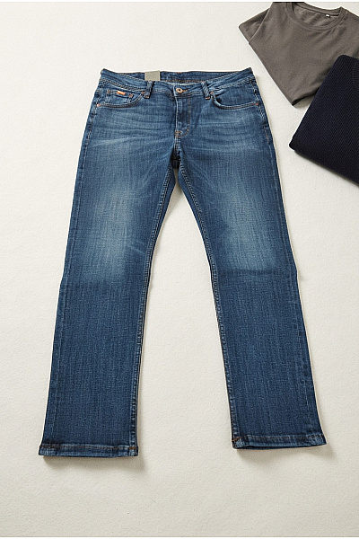 CROSS Pánské Modré Bavlněné Džíny Slim Fit