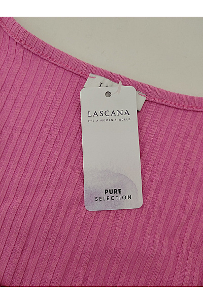 Lasca Růžové dámské basic tričko s krátkým rukávem a kulatým výstřihem Vel. EU 40/42 | Lasca | obrázek 4