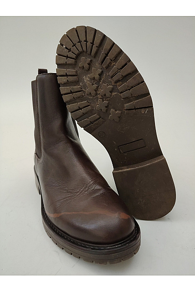 Hnědé kotníkové chelsea boty s vysokou podrážkou Vel. EU 39 | Unimoda | obrázek 3