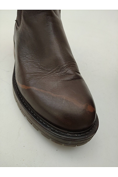 Hnědé kotníkové chelsea boty s vysokou podrážkou Vel. EU 39 | Unimoda | obrázek 8