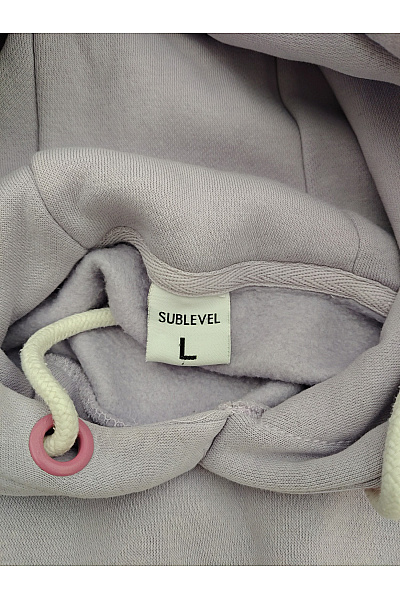 Sublevel Dívčí fialová oversized mikina s kapucí a květinovým potiskem Vel. EU L | Sublevel | obrázek 7