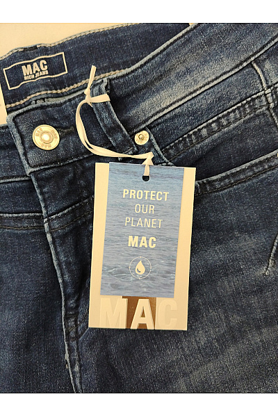 MAC Dámské modré bavlněné džíny s dírami na kolenou a zipy Vel. EU W 38 L 26 | MAC | obrázek 5
