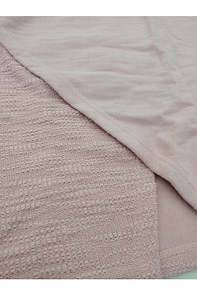 Be wear Růžové bavlněné šaty s dlouhým rukávem asymetrické úpletové Vel. L/XL | Be wear | obrázek 4