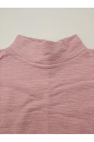 Be wear Růžové bavlněné šaty s dlouhým rukávem asymetrické úpletové Vel. L/XL | Be wear | obrázek 6