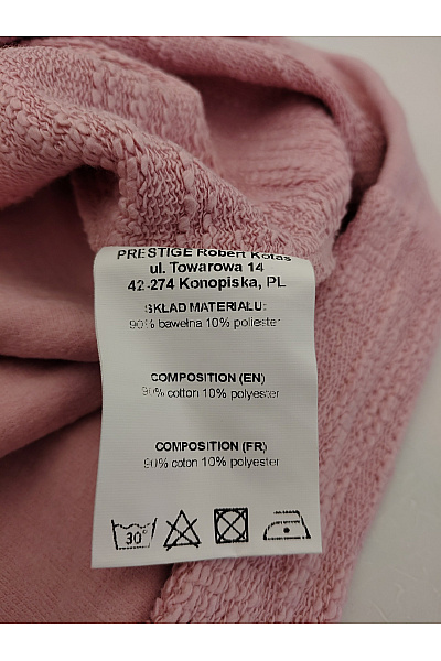 Be wear Růžové bavlněné šaty s dlouhým rukávem asymetrické úpletové Vel. L/XL | Be wear | obrázek 8